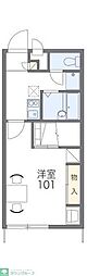 レオパレスアヴニールA 1Kの間取図画像