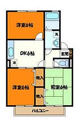 ドミール・ユキ 3DKの間取図画像