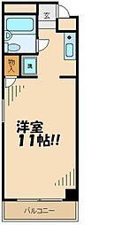TIKビル ワンルームの間取図画像