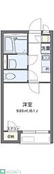 レオネクスト幸良3 1Kの間取図画像