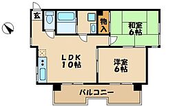 シャルール相模 2LDKの間取図画像
