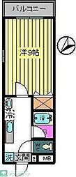 メゾン・ド・ノア美幸 1Kの間取図画像