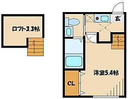 アイランドフラット 1Kの間取図画像
