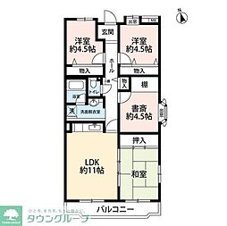 ブランニュー別所8 3LDKの間取図画像