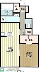 仮称)国立市富士見台1-25新築計画 1LDKの間取図画像