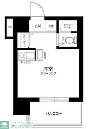 ライオンズマンション新中野第2 3階ワンルームの間取り