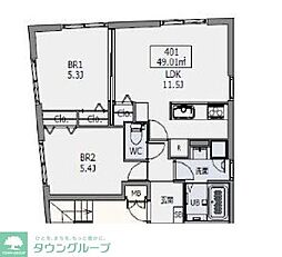 Ｈｅｕｒｅｕｘ中野若宮 4階2LDKの間取り