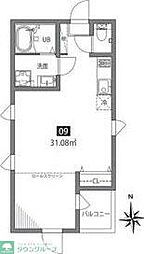 四谷アパートメントW 3階1DKの間取り