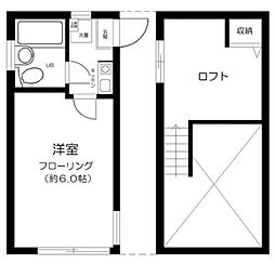 アミューズ鷺宮 1階1Kの間取り