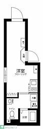 ＧＬＩＣＩＯＮ上落合 2階ワンルームの間取り