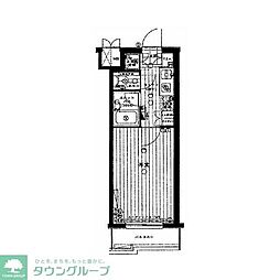 ルーブル新宿西落合七番館 2階1Kの間取り