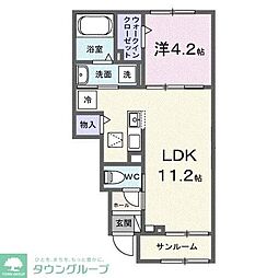 フォーマルハウト 1階1LDKの間取り