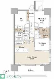ライトテラス新宿御苑 8階2SLDKの間取り