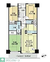 レジェンド石神井公園 3LDKの間取図画像