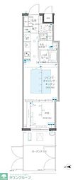 ZOOM信濃町 1LDKの間取図画像