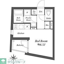 グランデュオ八幡山 ワンルームの間取図画像
