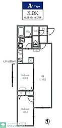 GRANPASEO中野IV 2LDKの間取図画像