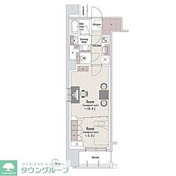 渋谷区本町3丁目マンション 2Kの間取図画像