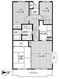 下井草ベルガーデン 3LDKの間取図画像