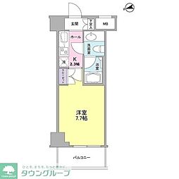 コンフォリア東中野DEUX 1Kの間取図画像