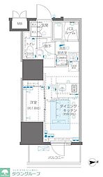 ZOOM信濃町 1DKの間取図画像