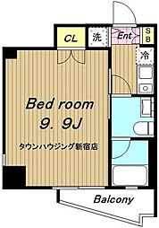 MFPR代々木タワー 1Kの間取図画像