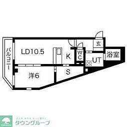 Buzz中野野方 1SLDKの間取図画像
