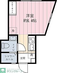 エスポワール ワンルームの間取図画像