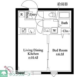 エルファーロ神宮前V 1LDKの間取図画像