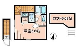 バーミープレイス阿佐ヶ谷2 1Kの間取図画像