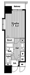 グランド・ガーラ練馬 1Kの間取図画像