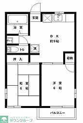 ベルメゾン 2DKの間取図画像