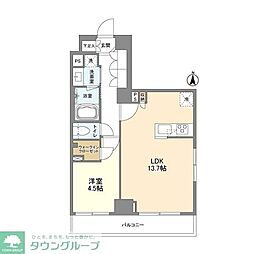Augusta Residence新中野 1LDKの間取図画像