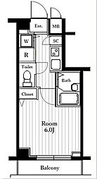ガラ・ステージ高円寺 1Kの間取図画像