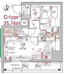 CREVISTA練馬桜台3 1Kの間取図画像