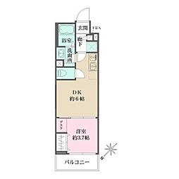 ＷＨＡＲＦ西馬込 1階1DKの間取り