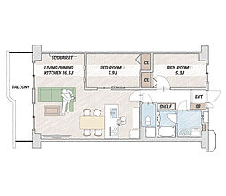 間取図画像 2LDK