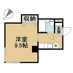 第5山秀ビル 1Kの間取図画像