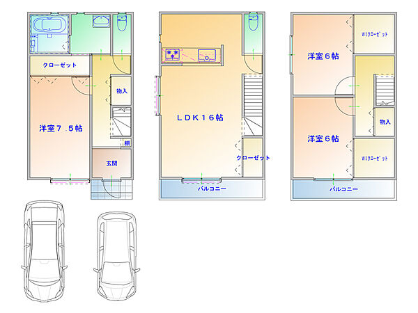 【間取図】全居室6帖以上が確保されたゆとりある住まい。2箇所のWICなど収納も豊富。ご家族の理想の住まいをご提案いたします。(建物面積100m2、建物価格1770万円)