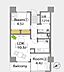 間取り：2LDKの間取り洋室と記載の居室に関して、建築基準法上では一部「納戸」扱いとなる可能性がございます。