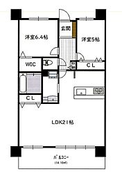オーヴィジョン宮崎県庁南 1202 2LDKの間取り