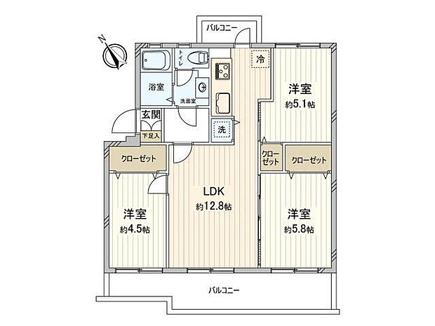 4階62.98m2南西向き3LDK