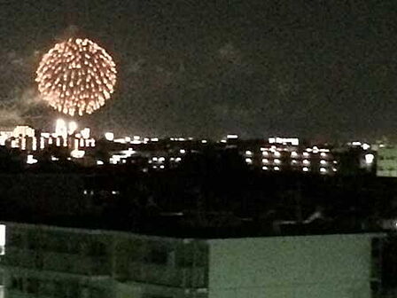 ルーフバルコニーから花火も見えますよ!(天候による)