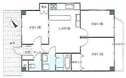 クレール市川プラザピコ 3LDKの間取図画像