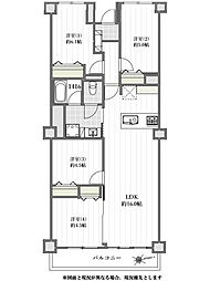 ルネ南市川 4LDKの間取図画像