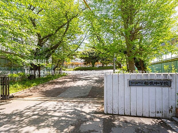 船橋市立船橋中学校(370m)