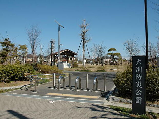 大洲防災公園(385m)