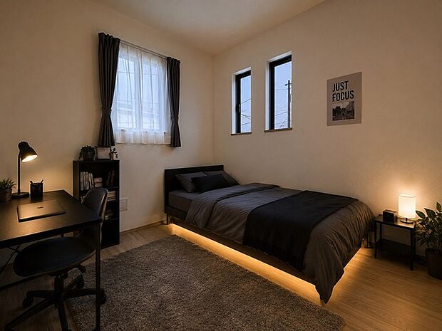寝室は明るい空間となっています!子供部屋にも良さそうですね! ※家具はイメージです