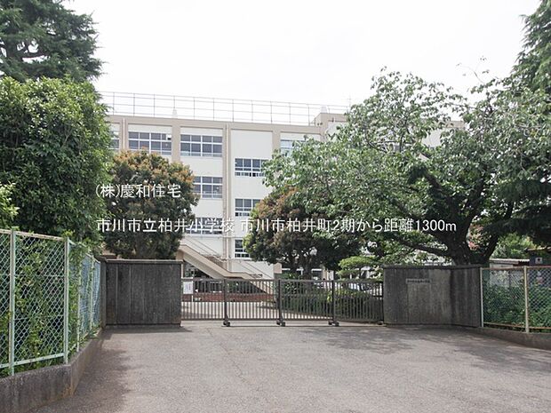 市川市立柏井小学校(1300m)