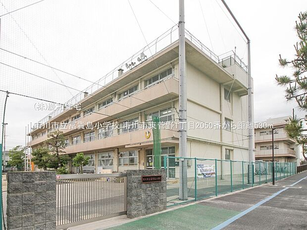 市川市立冨貴島小学校（530m）